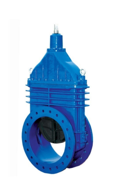 Задвижка JAFAR 2111 DN 450 PN16 фланцевая клиновая чугунная с обрезиненным клином