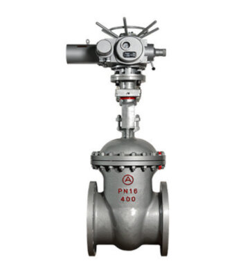 Задвижка 30лс941нж Ду900 Ру 16 с выдвижным шпинделем с электроприводом