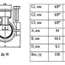 Тройник-обойма VALFEX VF.755 ВР 1/2"x1/2"x1/2" Ду 15 Ру 40 ремонтная латунный 2