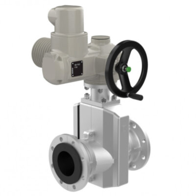 Задвижка шланговая Ду 250 Ру 10 с электроприводом