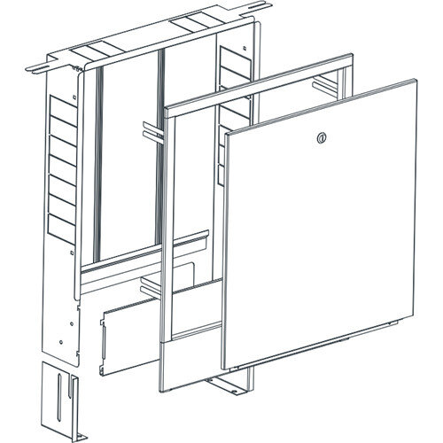 Коллекторный шкаф Stahlmann ШРВ-3 на 8-10 выходов встраиваемый стальной