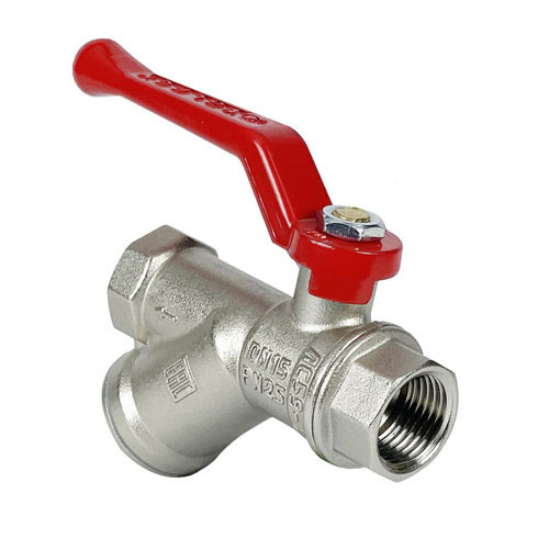 Кран шаровый VALFEX PREMIUM VF.292 ВР 1/2" Ду 15 Ру 25 с фильтром никелированный латунный 1