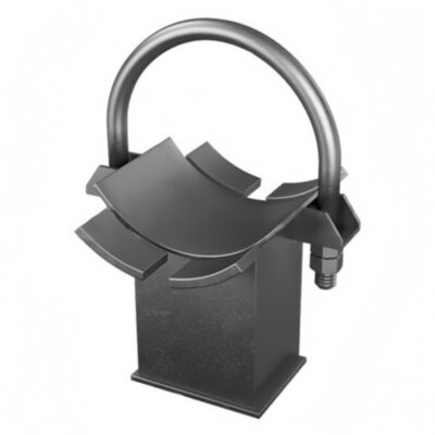 Опора 18 Ду 159 ОСТ 34-10-618-93 H 150 мм хомутовая неподвижная коррозионностойкая сталь