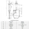 Задвижка Kvant KV02 DN 600 PN 10 шиберная межфланцевая со штурвалом 2
