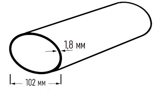 Труба 102х1,8 ст.3 ГОСТ 10704-91 стальная прямошовная электросварная 2