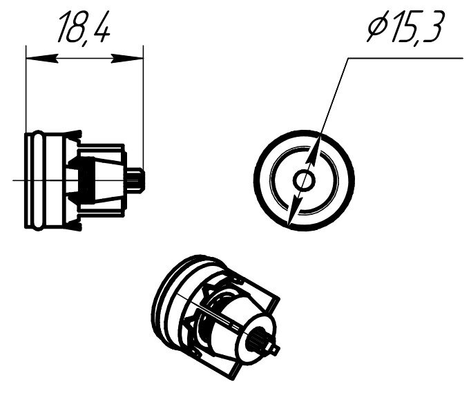 Клапан обратный VALTEC VT.141.0.04 DN 15 PN 16 пружинный для водосчетчика