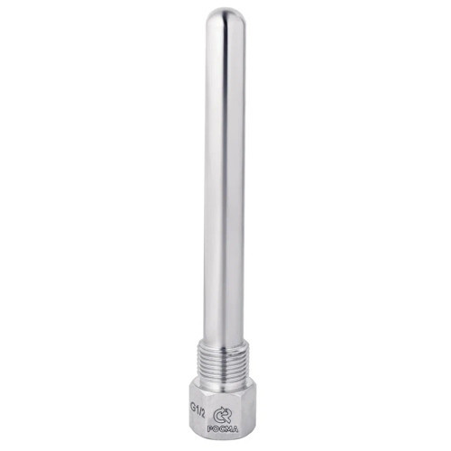 Гильза РОСМА хх.220 d=16мм L=46мм 60 МПа G1/2"-G1/2" цельноточеная нержавеющая для термометра БТ серии 220 00000033926 1
