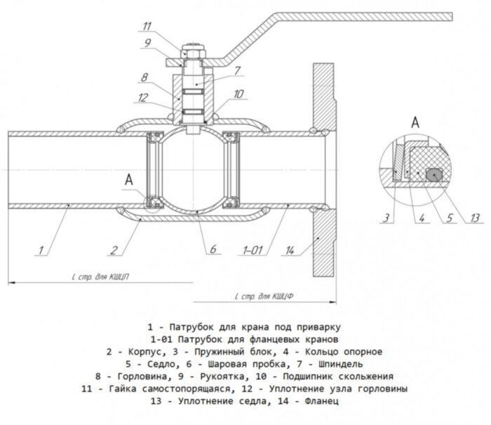 Кран шаровой цельносварной LD КШ.Ц.Ф.250/200.016.Н/П.01 Ду 250 Ру 16 нержавеющий неполнопроходный фланцевый