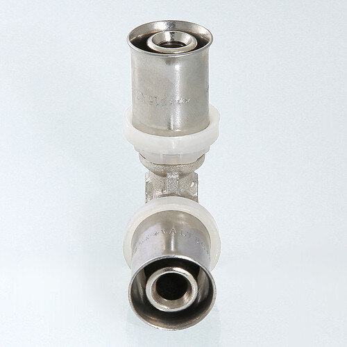 Угольник 90 градусов VALTEC VTm.251 DN 26 PN 10 латунный никелированный