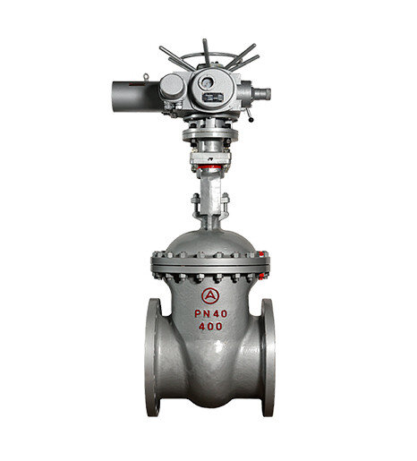 Задвижка 30нж915нж Ду250 Ру 40 нержавеющая с электроприводом
