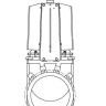Задвижка GROSS DN 50 PN 10 шиберная с невыдвижным шпинделем c маховиком 2