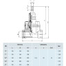 Вентиль для домового ввода Hawle 2500 DN 3/4" с внутренней резьбой 2