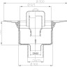 Корпус трапа HL317KN DN50/75/160 вертикальный выпуск, вкладка из нержавеющей стали 2