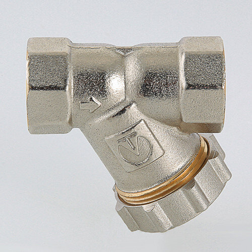 Фильтр механической очистки VALTEC VT.193 ВР 3/4" DN 20 PN 20 косой с заглушкой латунный