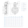 Затвор DENDOR 027F DN 450 PN 40 поворотный дисковый с тремя эксцентриситетами фланцевый стальной 2