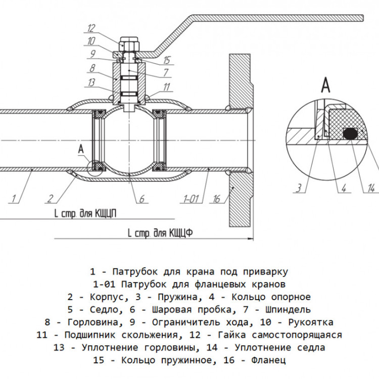 Кран шаровой цельносварной LD КШ.Ц.П.GAS.150.025.П/П.02 Ду 150 Ру 25 стальной полнопроходный под приварку 2