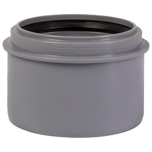Редукция короткая PP-H Ostendorf HT HTR DN 110/90 цвет серый