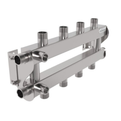 Коллектор распределительный GIDRUSS RMSS-40-4 4-х контурный НР 3/4" Ду 20 Ру 6 кольцевой