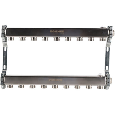 Коллектор ROMMER для радиаторной разводки 9 выходов