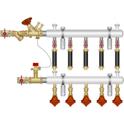 Коллектор БЭФ-КЭ Ду 40 Ру 16 на 8 отводов