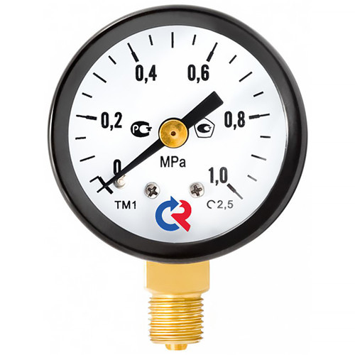 Вакуумметр РОСМА ТВ-110Р.00 (-0,1...0 МПа) Дкорп=40мм кл. 2,5 G1/8" общетехнический радиальный 00000007426 1