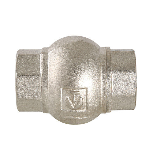 Клапан обратный VALTEC VT.151.N.05 3/4" DN 20 PN 40 пружинный резьбовой с латунным золотником, латунный с никелевым покрытием