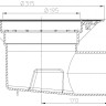 Корпус трапа HL615K DN110 горизонтальный выпуск, обжимной фланец 2