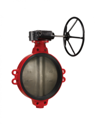 Затвор Гранвэл ЗПВС Ду 900 Ру 16 FLN(w)-3-900-MDV-E дисковый поворотный межфланцевый с редуктором