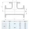 Тройник фланцевый HAWLE 8510 DN 150-100 PN 16 3