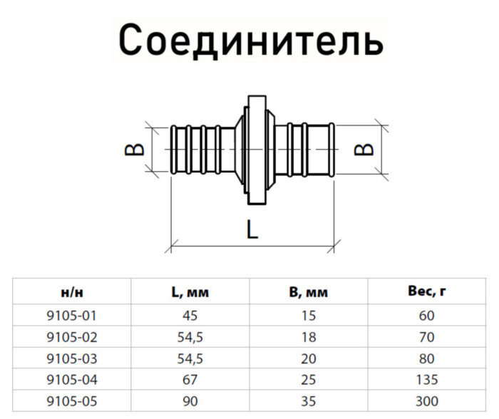 Соединитель для шланга латунный Aquasfera 9105-01 DN 15 PN 25 разъёмный, 9105-01