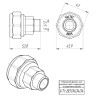 Латунный фитинг VALTEC 1/2" с переходом на наружную резьбу для стальных труб VTr.801.N.0404 5
