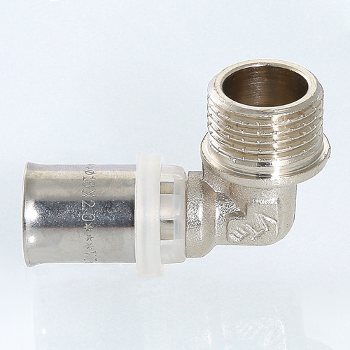 Угольник 90 градусов VALTEC VTm.253 НР 3/4" DN 20 PN 10 латунный никелированный 4