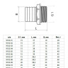 Переходник для шланга латунный Aquasfera 9102 DN 10x15 PN 25 резьба - 1/2''x10, резьбовой НР-НР, 9102-01 5