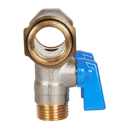 Коллектор распределительный STOUT SMB 6211 2 отвода ВР-НР 3/4"х1/2" DN 20 PN 10 с шаровыми кранами синяя рукоятка уплотнительное кольцо 3