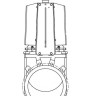 Задвижка GROSS DN 350 PN 4 шиберная с невыдвижным шпинделем c маховиком 2