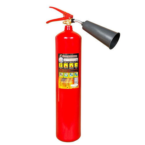 Огнетушитель углекислотный Ярпожинвест ОУ-3-ВСЕ-114-600, ЗПУ-алюминий