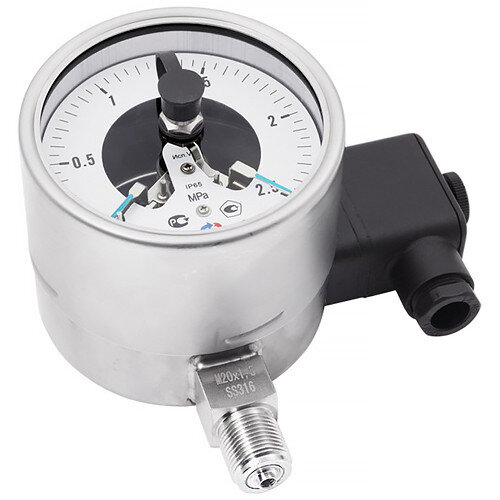 Мановакуумметр РОСМА ТМВ-521Р.05 (-0,1...0,15 МПа) Дкорп=100мм кл. 1,5 G1/2" коррозионностойкий виброустойчивый с ЭКП радиальный УТ-00050137