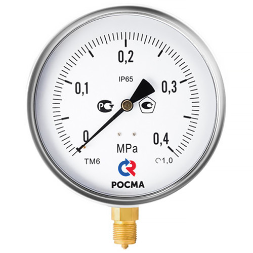 Мановакуумметр РОСМА ТМВ-620Р.00 (-0,1...0,9 МПа) Дкорп=150мм кл. 1,0 G1/2" виброустойчивый (готовый к гидрозаполнению) радиальный 00000034027