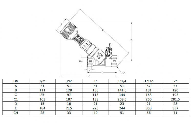 Клапан Cim 747H 1 1/2" Ру 25 балансировочный Cimberio 3