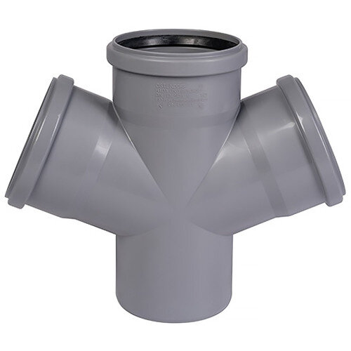 Крестовина канализационная PP-H Ostendorf HT HTDA DN 110х110/110х87° одноплоскостная