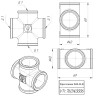Латунная крестовина VALTEC 1" VTr.760.N.0006 10