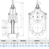 Задвижка HAWLE 4000ELE3 DN 400 мм PN 16 фланцевая клиновая чугунная с переходником для э/привода с обрезиненным клином 4