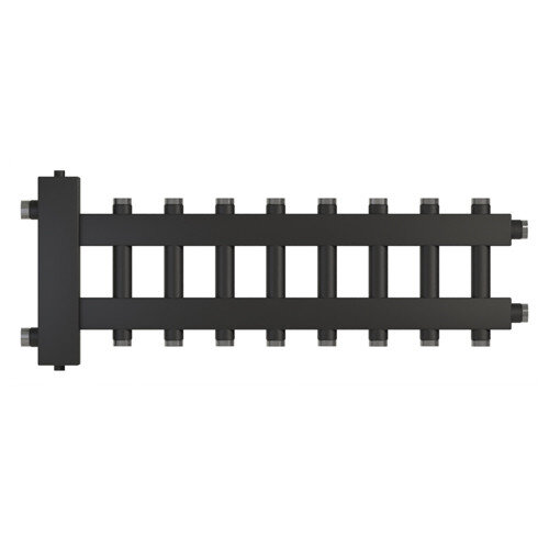 Коллектор распределительный Warme WKD.R.122.K.4+4+1 9-ти контурный НР 1 1/2" Ду 40 Ру 6 без теплоизоляции