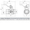 Кран шаровый VALTEC VT.417 ГОСТ Р 59553-2021 ВР 1/2" DN 15 PN 40 никелированный латунный 5