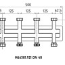 Коллектор распределительный Meibes M66301.921 3-х контурный ВР-НР 1 1/2" DN 40 PN 6 в теплоизоляции 2