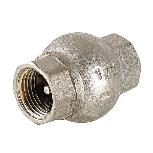 Клапан обратный VALTEC VT.151.N.07 1 1/4" DN 32 PN 16 пружинный резьбовой с латунным золотником, латунный с никелевым покрытием
