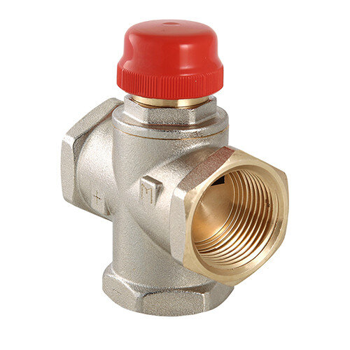 Клапан смесительный VALTEC VT.MR01.N.0603 1" DN 25 PN 10 трехходовый, латунный с никелевым покрытием