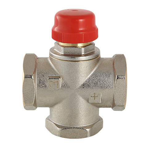 Клапан смесительный VALTEC VT.MR01.N.0603 1" DN 25 PN 10 трехходовый, латунный с никелевым покрытием