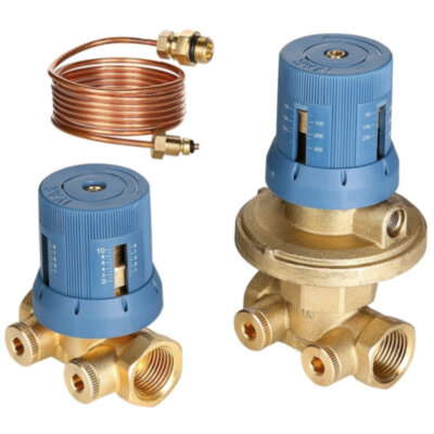 Автоматический регулятор перепада давления Valtec VT.040.G 1" DN 25 PN 25 в комплекте с запорно-регулировочным клапаном, 250-600 мбар