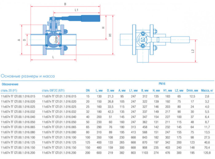 Кран шаровой трехходовой Маршал 11с67п ТГ СП.00.1 DN 200 PN 16 полнопроходной под приварку
